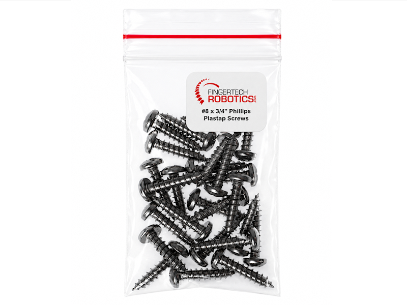 #8 x 0.75in Phillips Plastap Screws (25pcs)