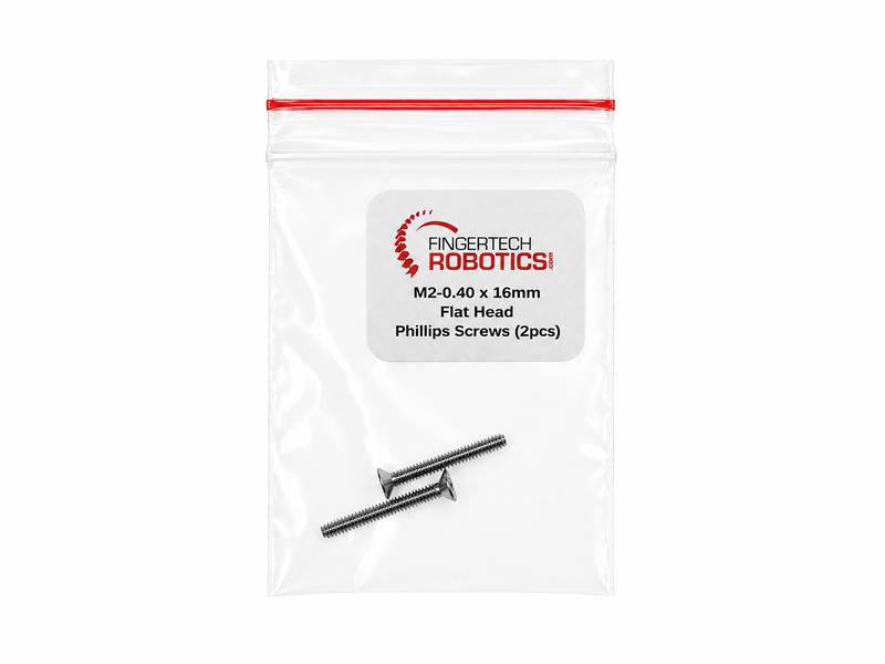 M2-0.40 x 16mm Flat Head Screws (2pcs)